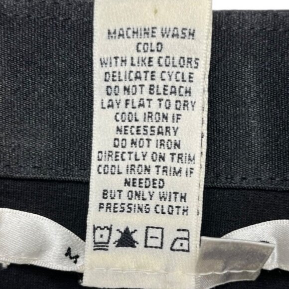 Max Studio Black Skinny Pants Leggings Faux Leather Trim Pull on Size Small - Picture 11 of 12